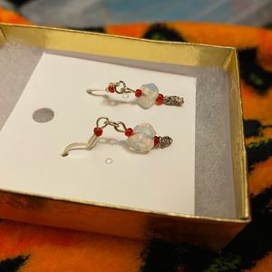 Handmade Glass/Opalite Earrings